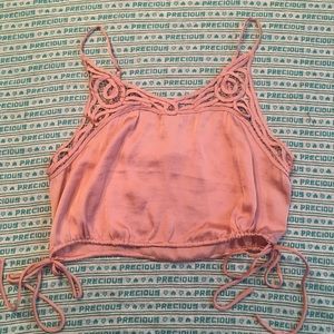 Intimately Free People pink satin camisole euc M